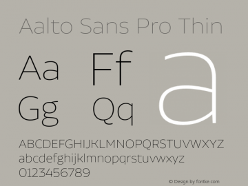 Font Aalto Sans Pro