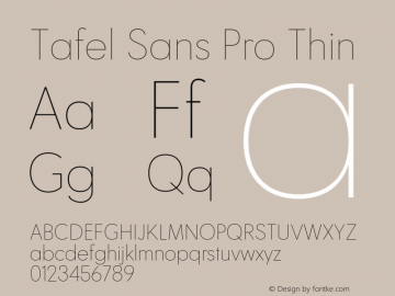 Font Tafel Sans Pro