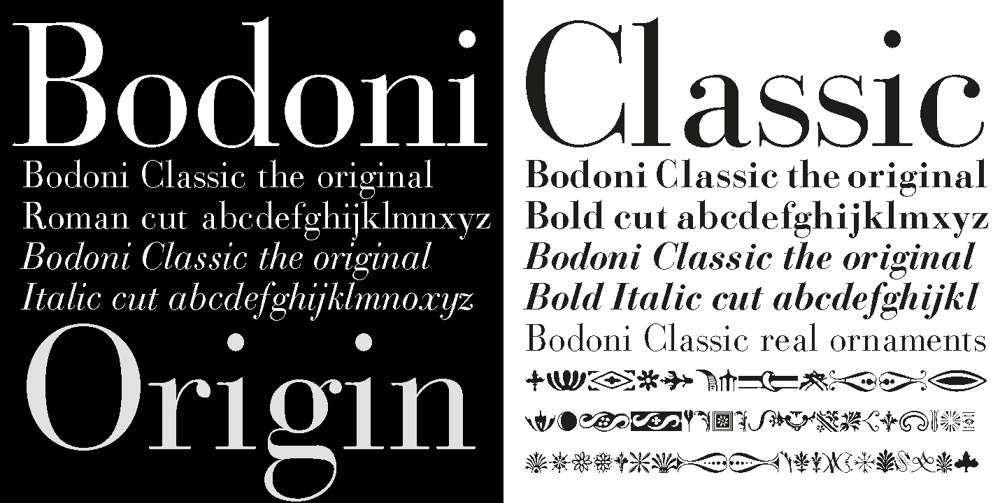 Font Bodoni Classic