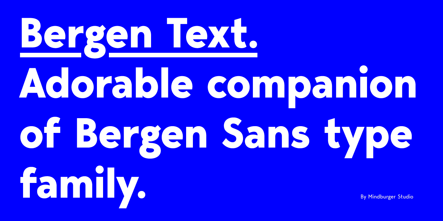 Font Bergen Text