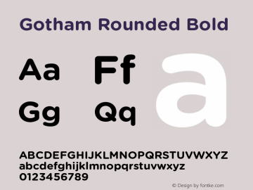 Font Gotham Rounded