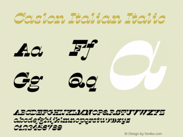 Font Caslon Italian