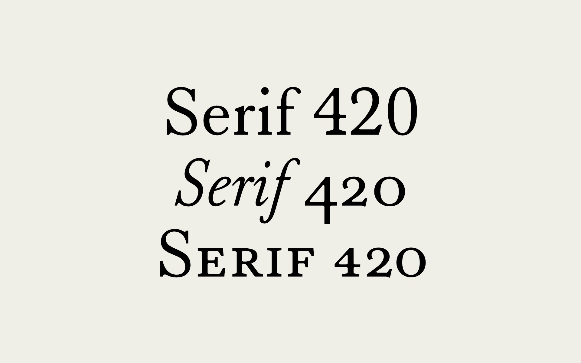 Font Serif 420