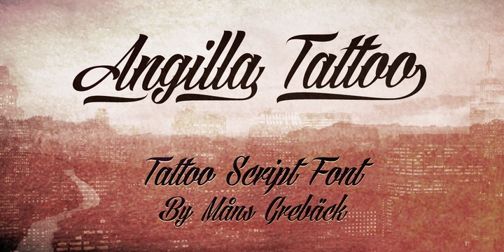 Font Angilla Tattoo