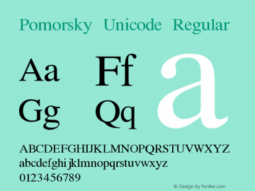 Font Pomorsky Unicode
