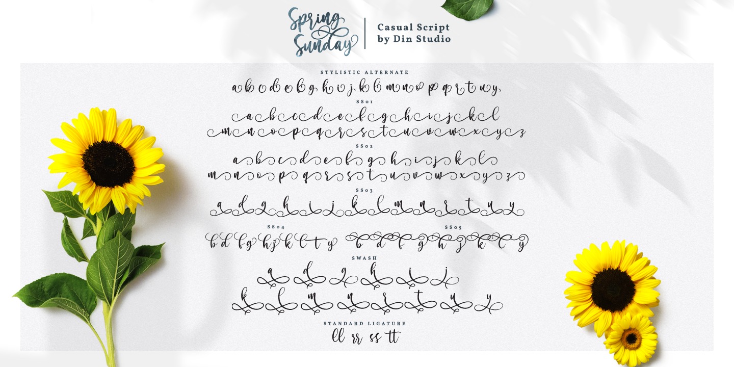 Sunday Spring Type Font Spring Sunday: descargar e instalar en el sitio web