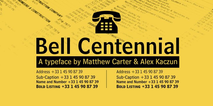 Font Bell Centennial