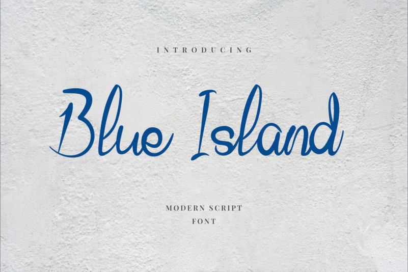 Font Blue Island