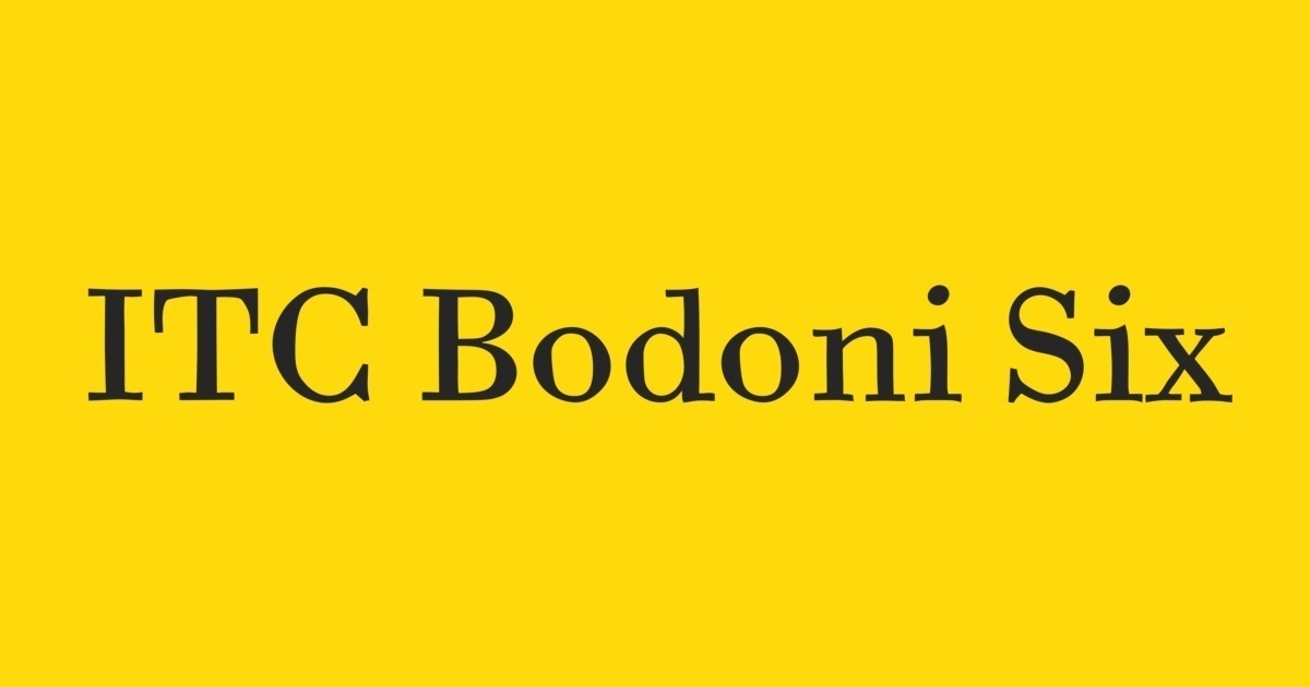 Font Bodoni Six