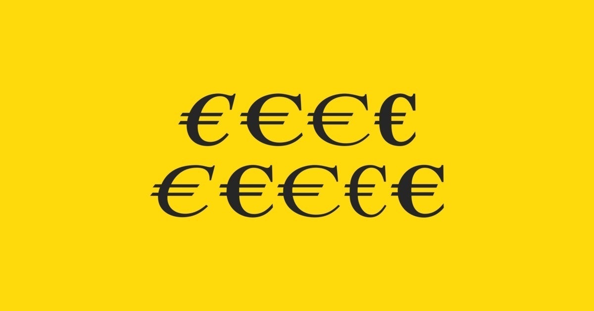 Font Euro Serif