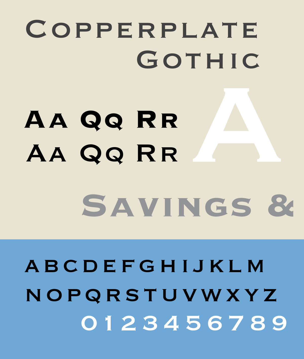 Font Copperplate Gothic
