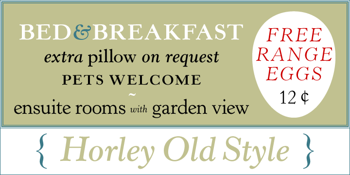 Font Horley Old Style