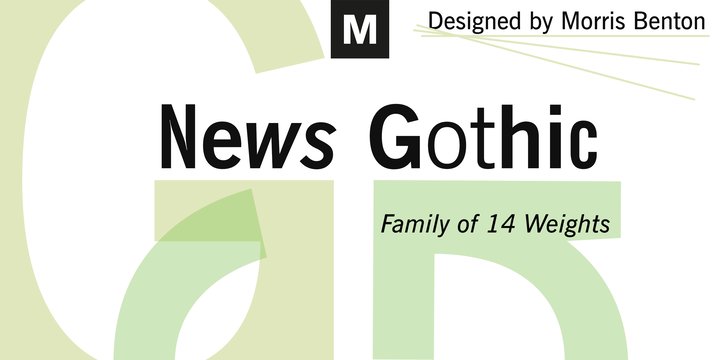 Font News Gothic