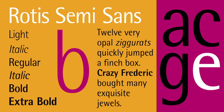 Font Rotis SemiSans