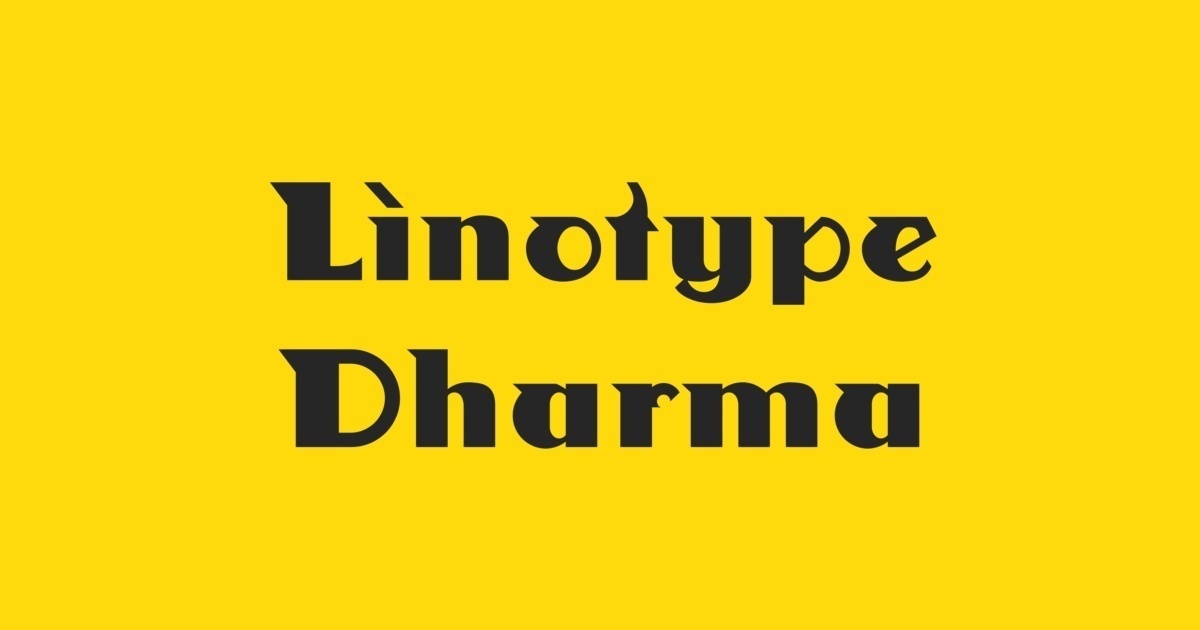 Font Linotype Dharma