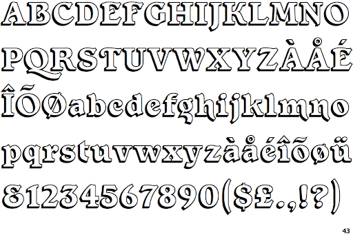 Font Forest Shaded
