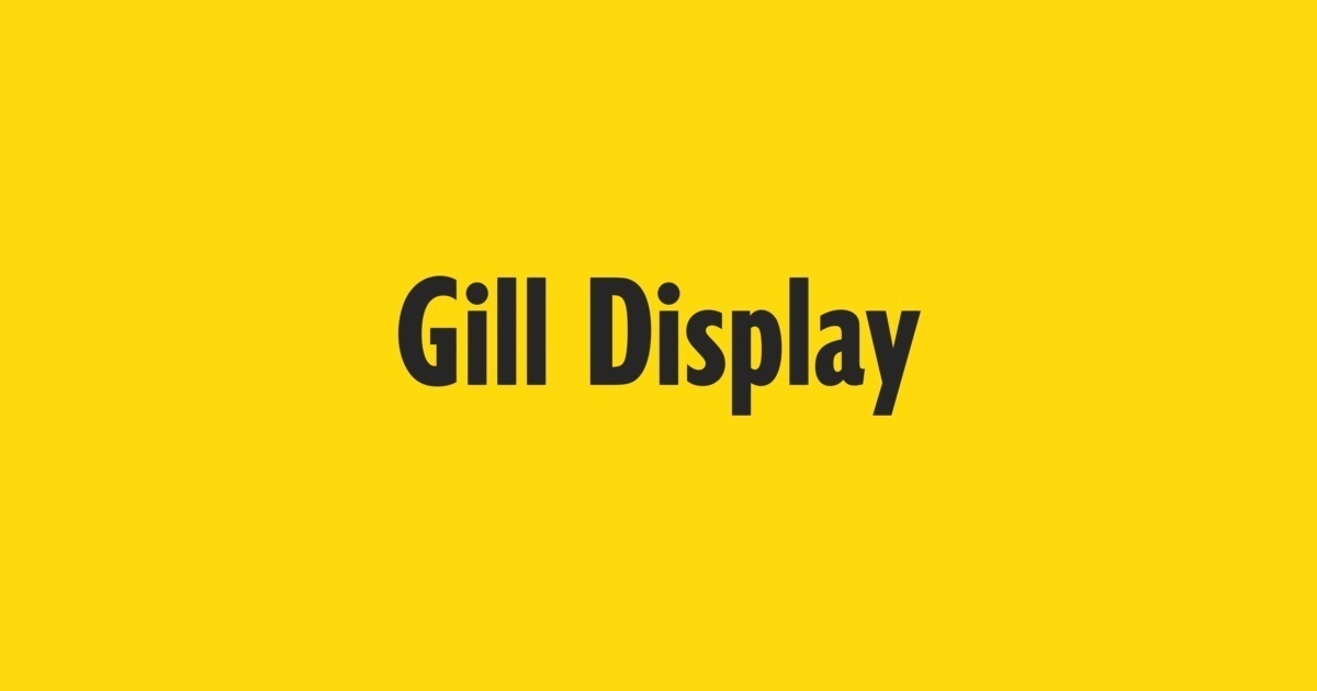 Font Gill Display Compressed
