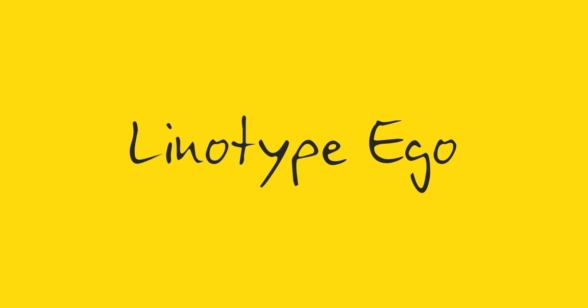 Font Linotype Ego