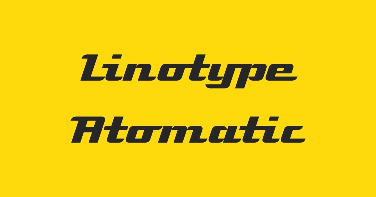 Font Linotype Atomatic