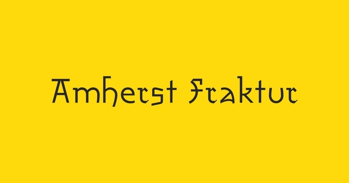Font Amherst Fraktur
