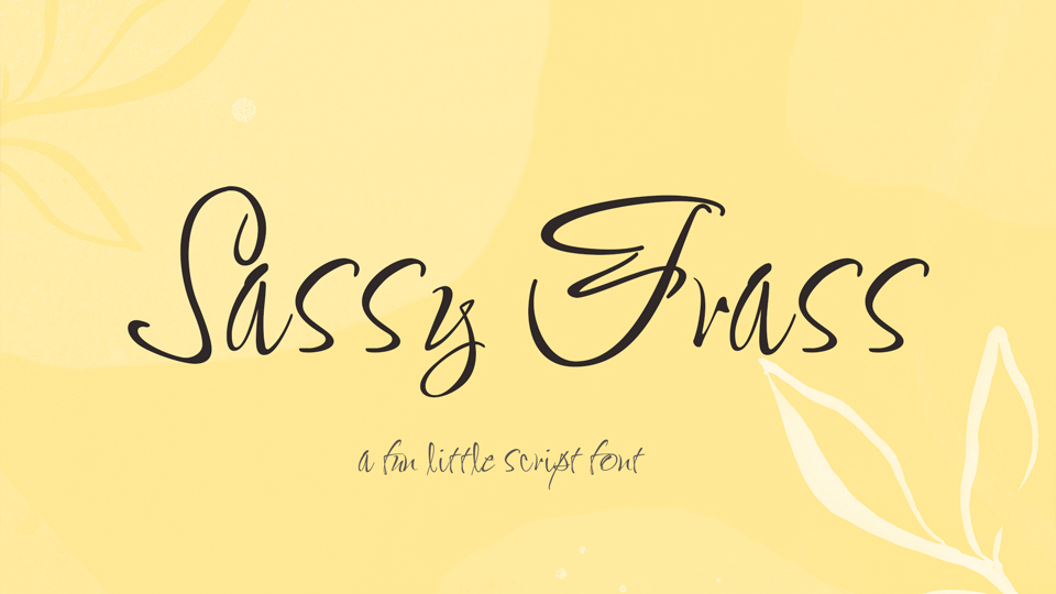 Font Sassy Frass