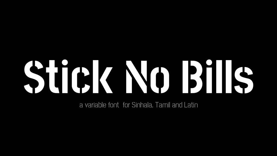Font Stick No Bills