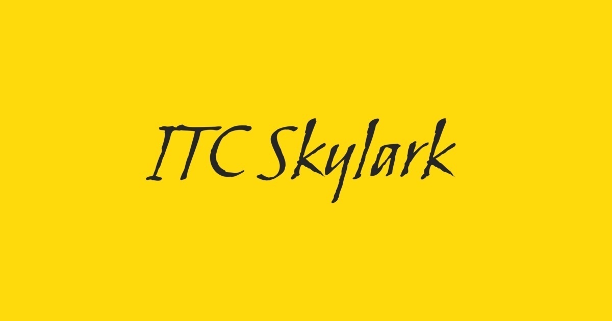 Font Skylark ITC