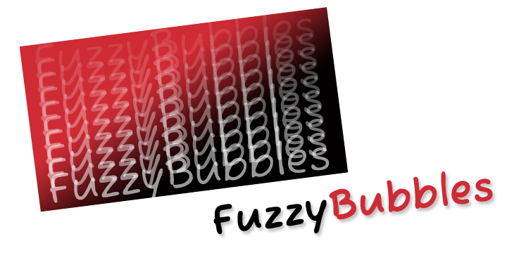 Font Fuzzy Bubbles