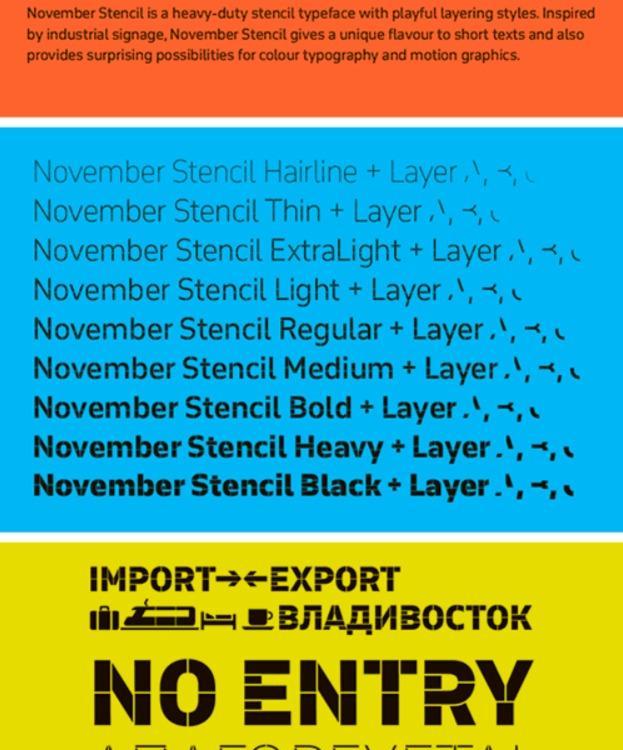 Font November Stencil Pro