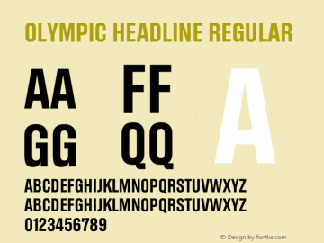 Font Olympic Headline