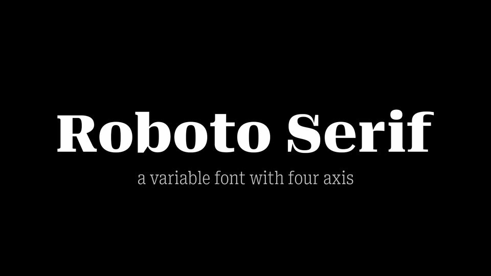 Font Roboto Serif