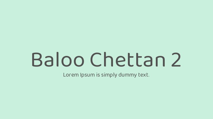 Font Baloo Chettan 2