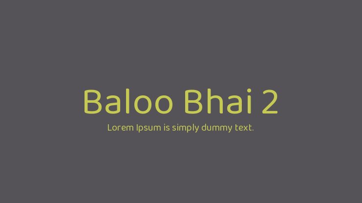 Font Baloo Bhai 2