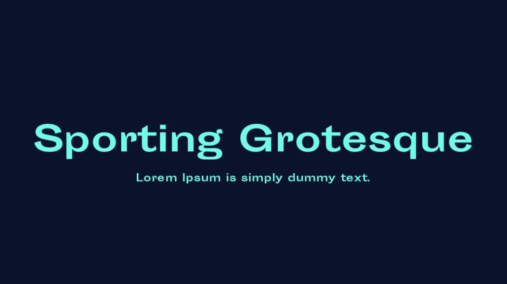 Font Sporting Grotesque