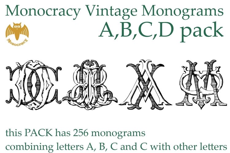 Font Monocracy Vintage Monograms
