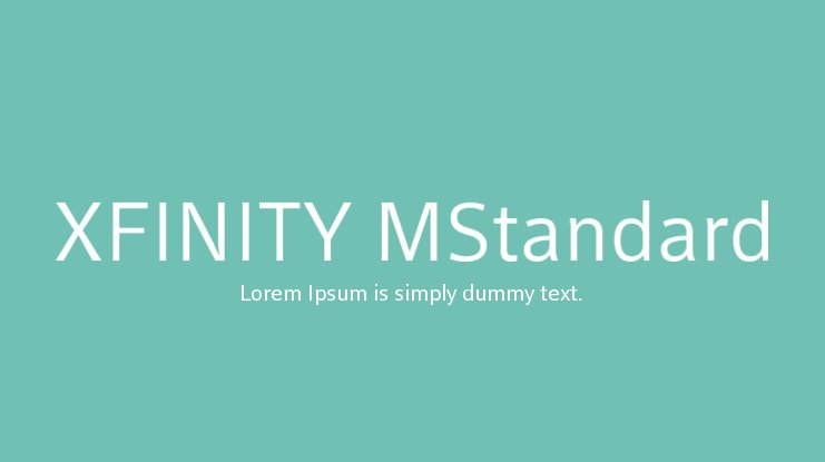 Font Xfinity Standard