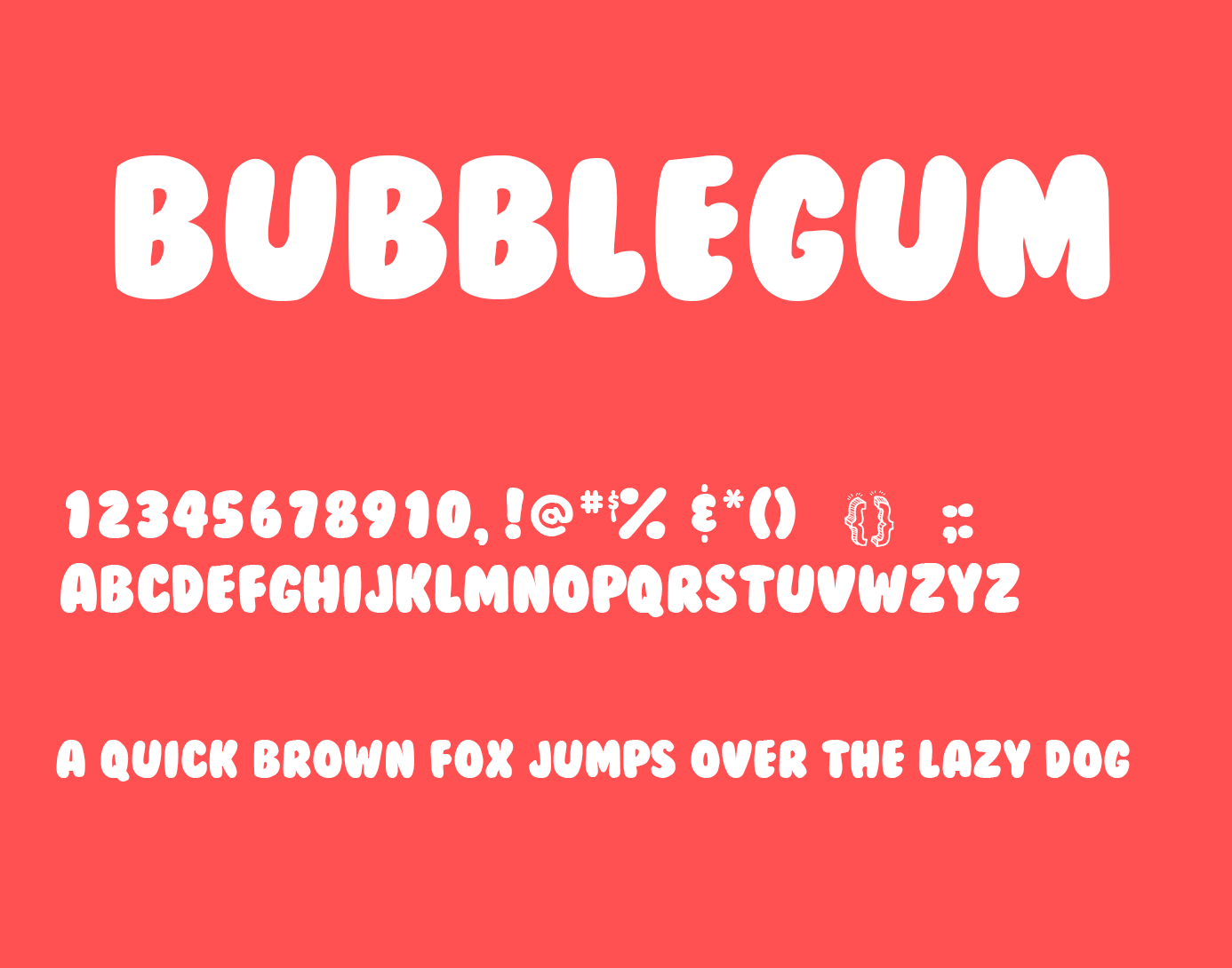 Font BubbleGum