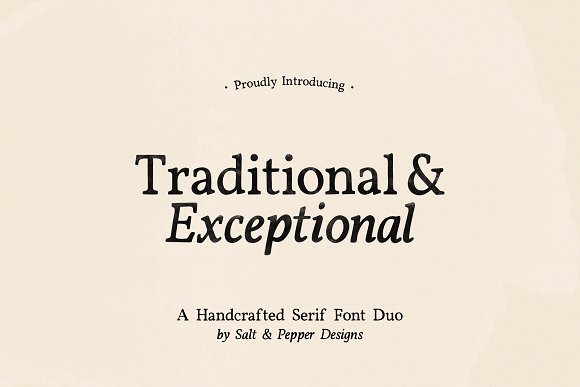 Font Traditional and Exceptional