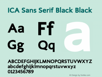 Font ICA Sans Serif