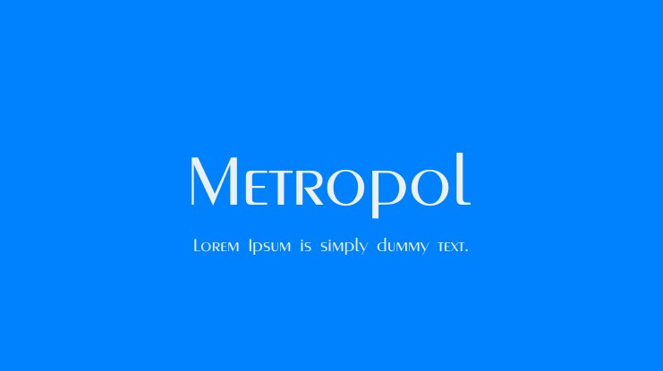 Font Metropol