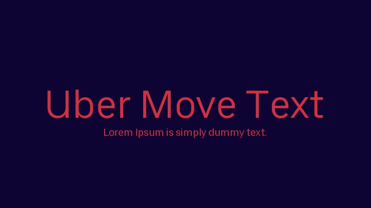Font Uber Move TML APP