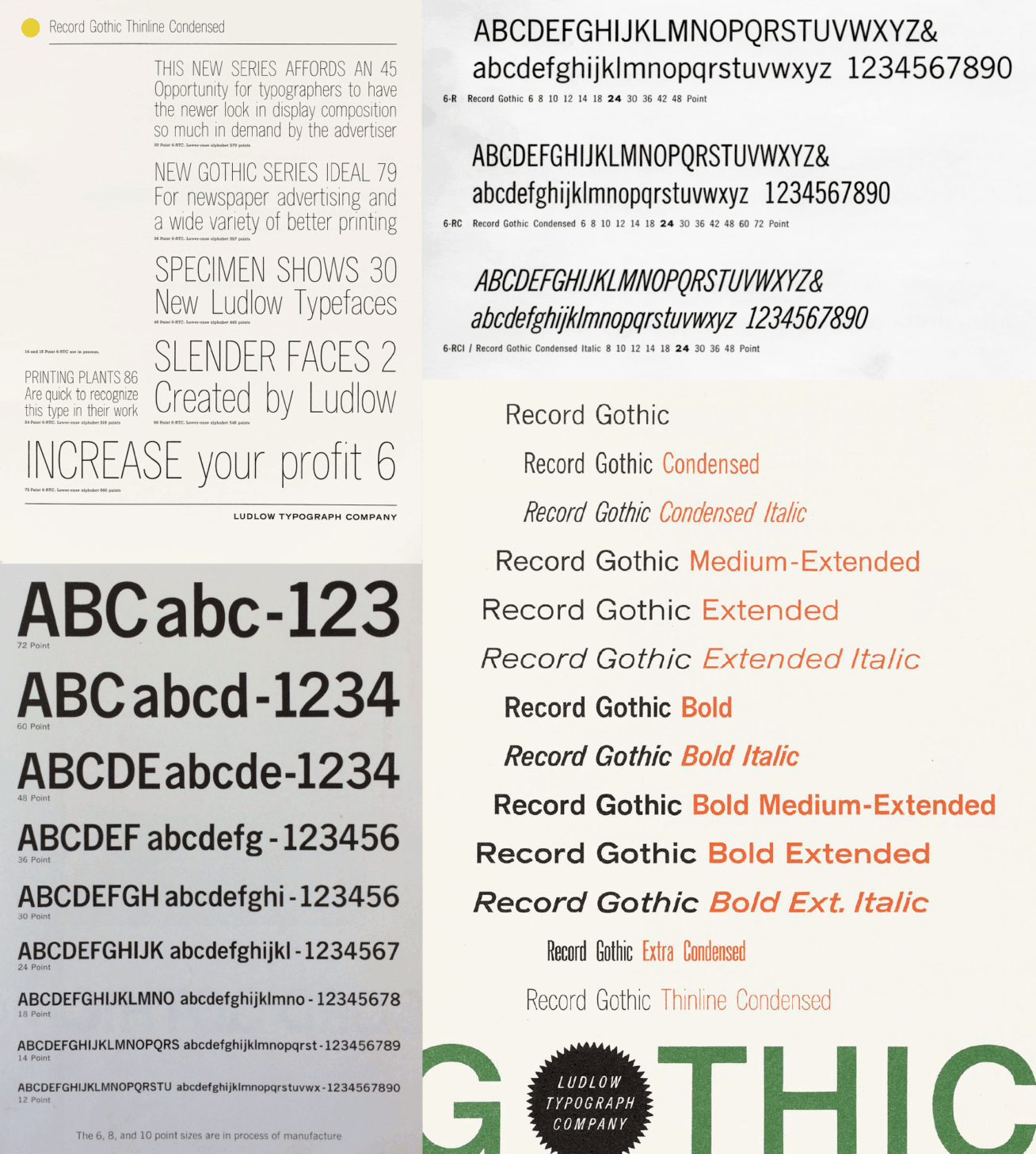 Font A2 Record Gothic Condensed