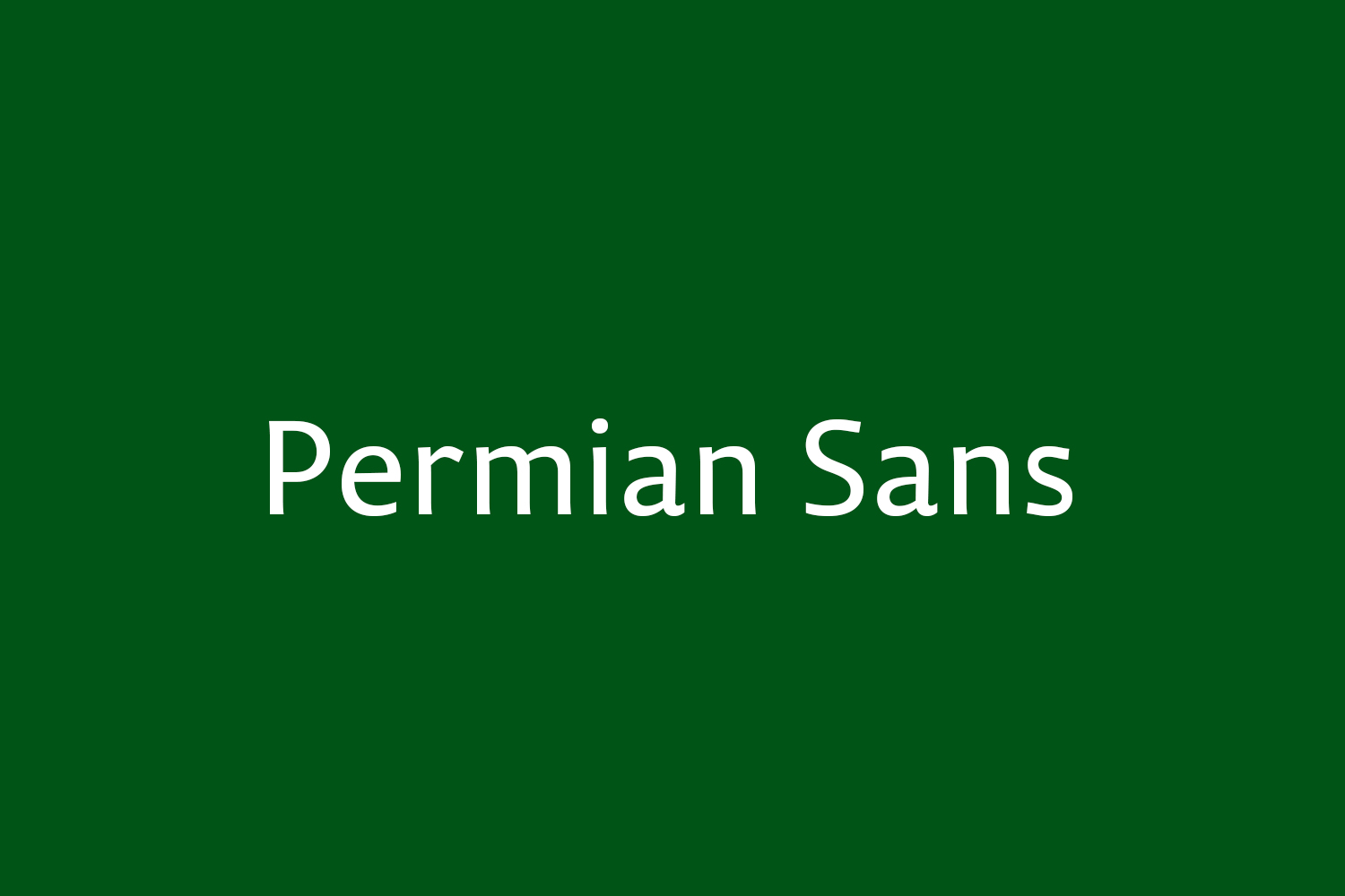 Font Permian Sans