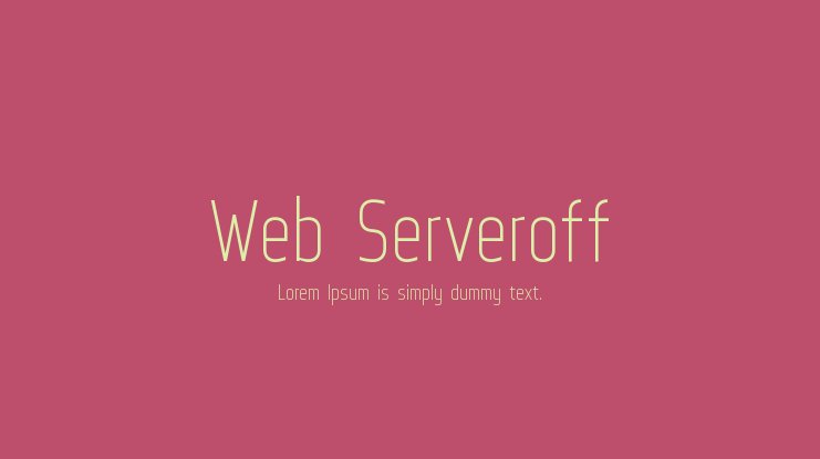 Font Web Serveroff