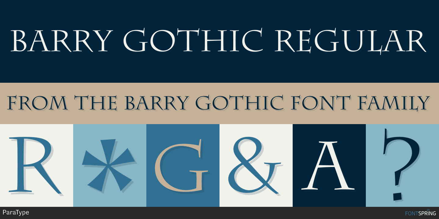 Font Barry Gothic