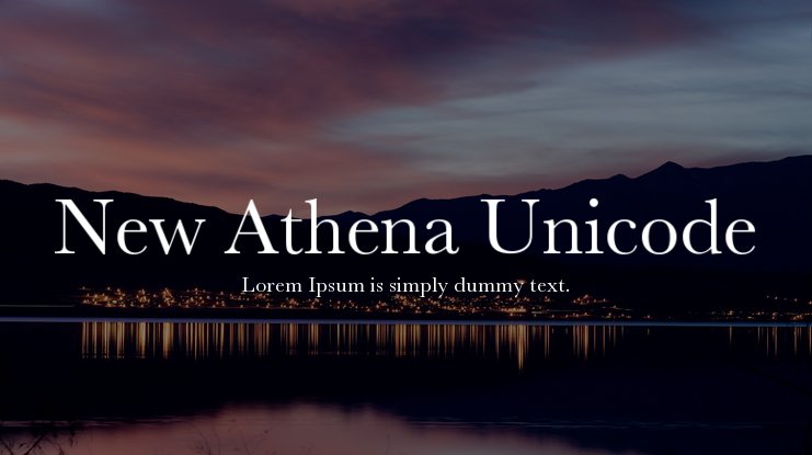 Font New Athena Unicode