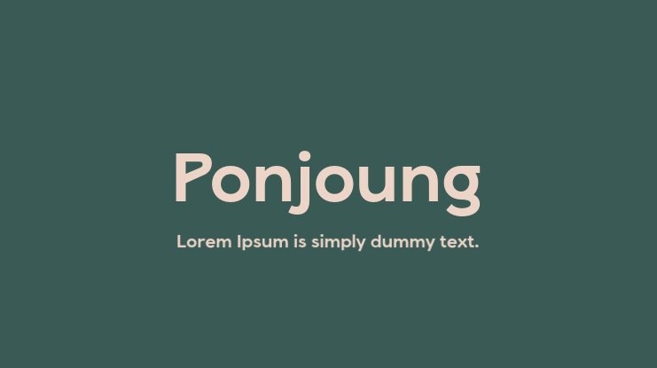Font Ponjoung