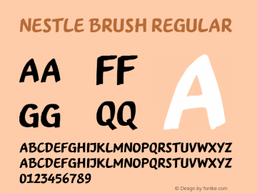 Font Nestle Brush AR