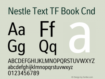 Font Nestle Text TF Condensed