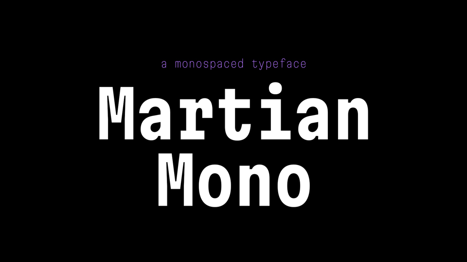 Font Martian Mono